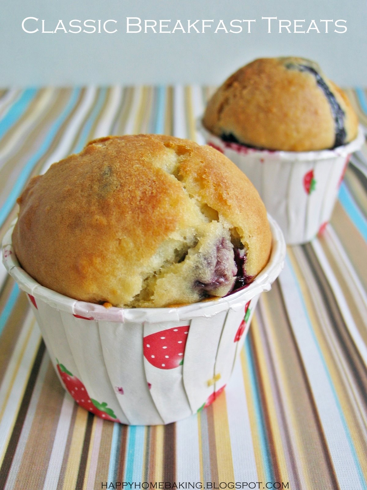 Happy Home Baking Classic Blueberry Muffins